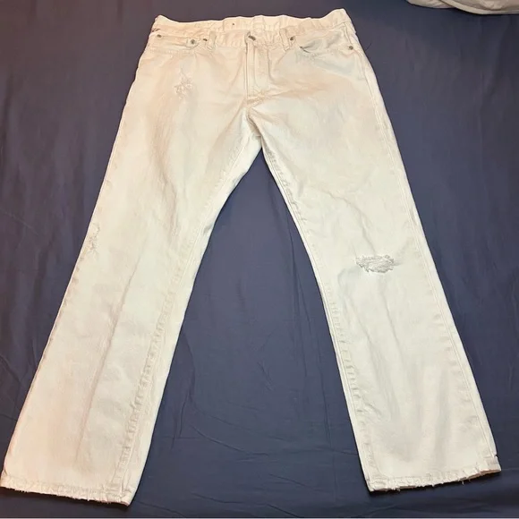 Denim & Supply Ralph Lauren Men's Off-White Bootcut Jeans - Picture 1 of 12